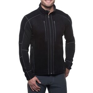 Kuhl Interceptr Fleece Jacket Mens Medium Black Contrast Stitching Thumb Holes